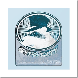 $#!% City (blue/green) Posters and Art